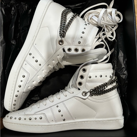 YSL high top sneakers with silver accents - Picture 1 of 6